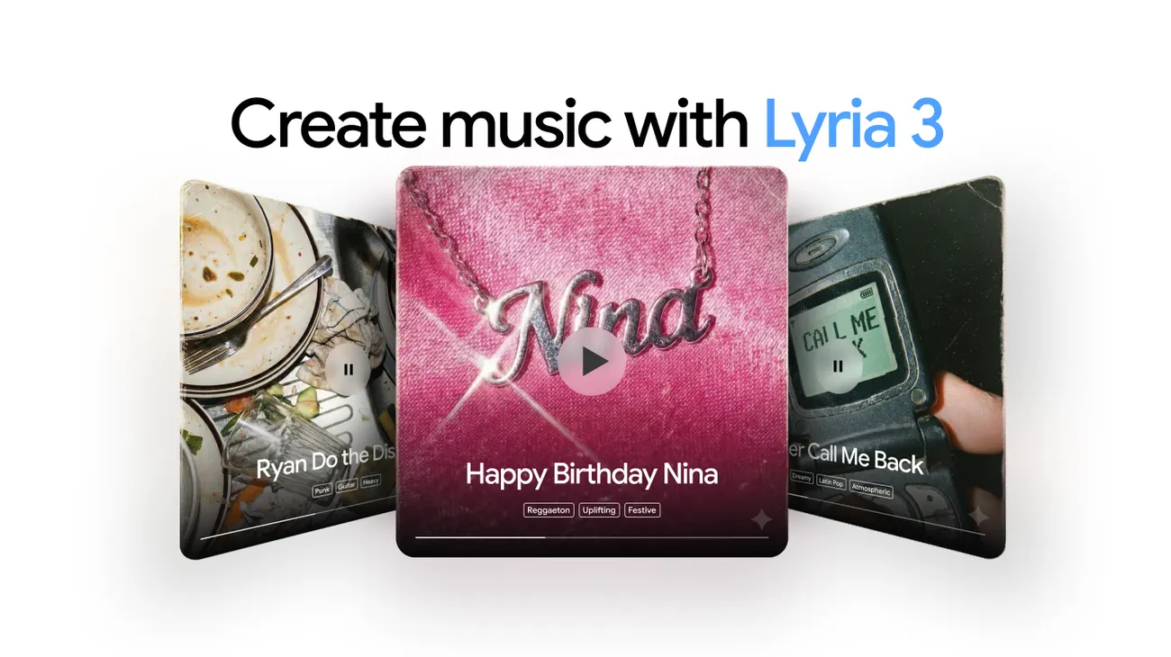 Google Gemini'ye Lyria 3 ile Müzik Üretme Özelliği Geldi - Gemini konulu yazı görseli