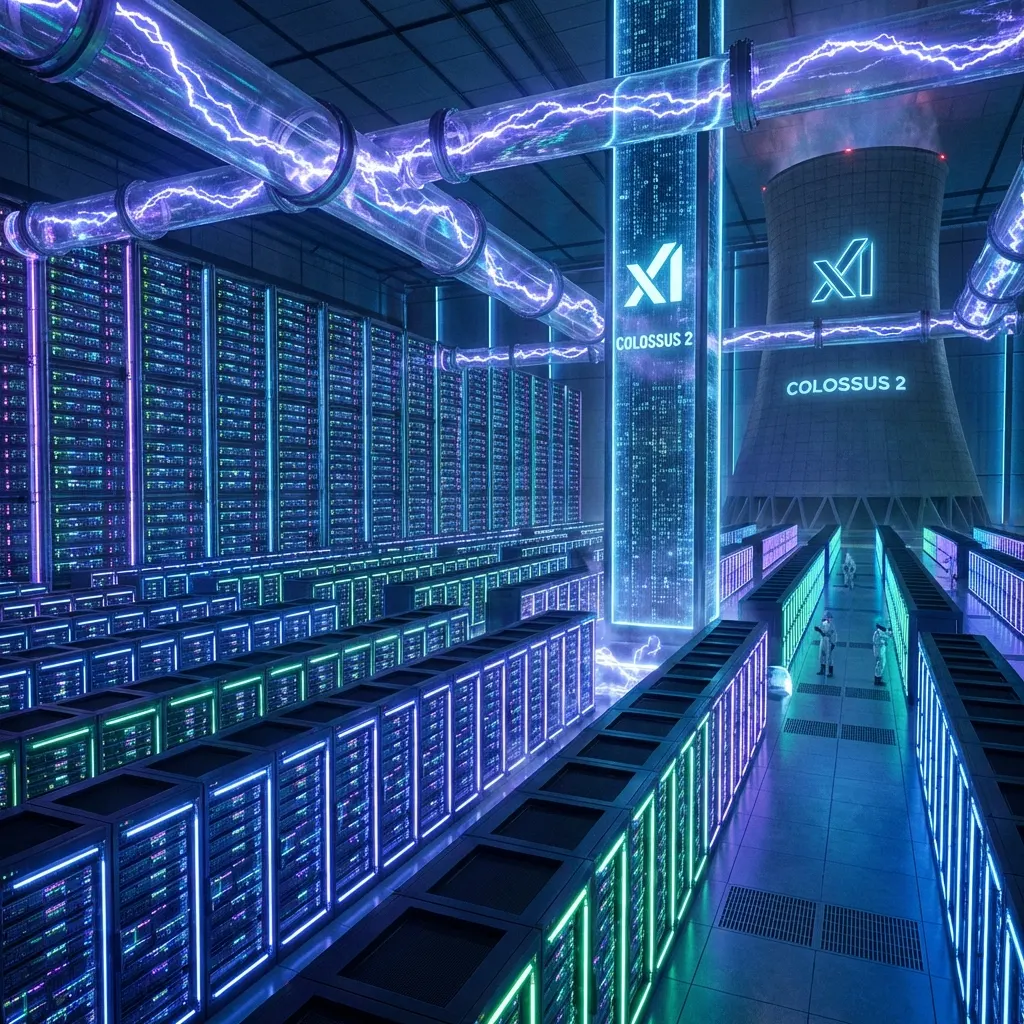xAI Colossus 2 Nedir? 2 GW Hedefli AI Süper Bilgisayarı - Yapay Zeka konulu yazı görseli